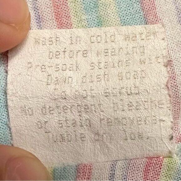 Fresh Produce 100% Cotton Multicolor Striped Sleeveles Button down Shirt - Picture 11 of 13